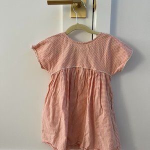 ROUND COLLAR CHECKERED DRESS